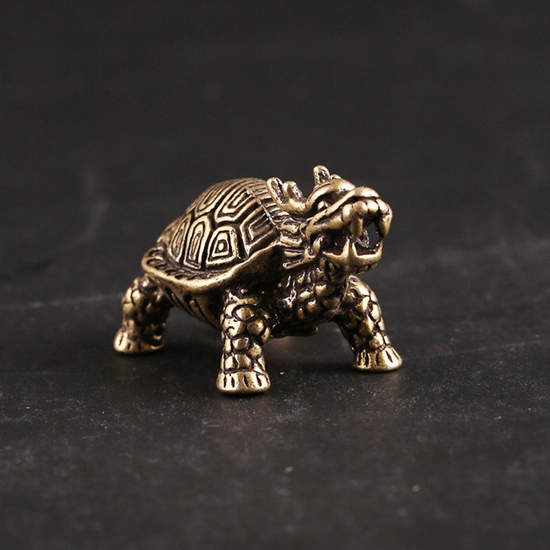 2pcs Antique Style Adornments Dragon Turtle Desktop Ornaments - Image 5