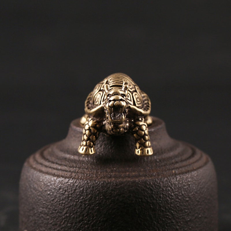 2pcs Antique Style Adornments Dragon Turtle Desktop Ornaments - Image 3
