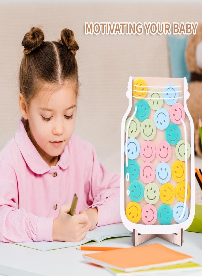 VKMON Smiley Face Magnetic Reward Jar for Kids & Family, Classroom & Chore Jar, Decor Reward Stars for Boys & Girls Gifts - Image 2