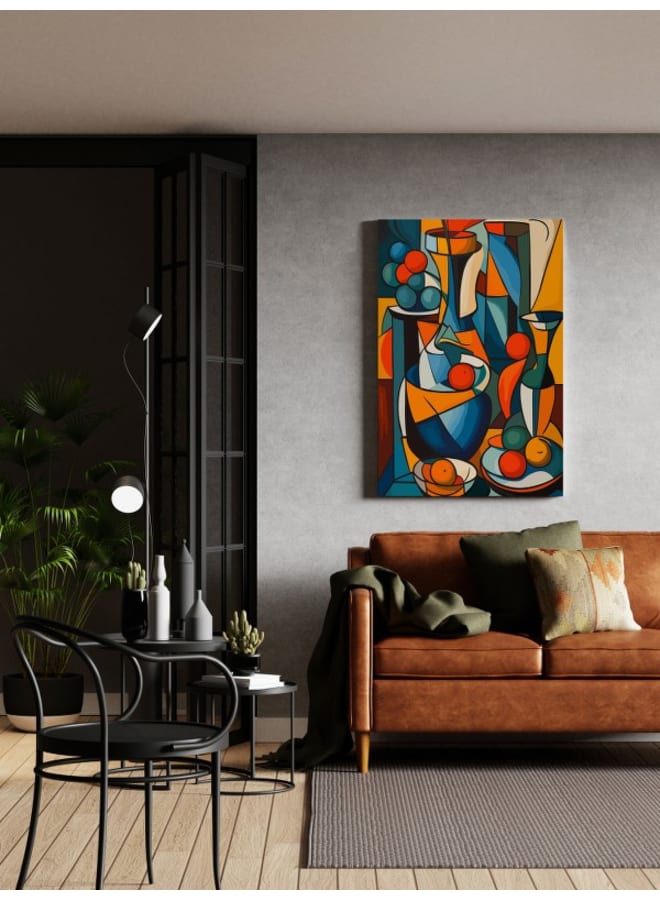 Home Gallery Mediterranean Fruit Cocktail plates and bottles Printed canvas wall art 120x80 - Image 3