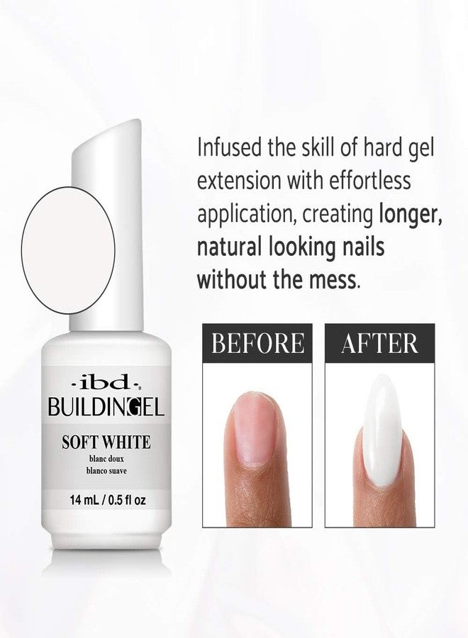 IBD Builder Gel, Soft White - Hard Gel for Nails Extensions, Sculpting, & Overlays, Self-Leveling UV/LED for Strong Nails, 0.5 oz - Image 3