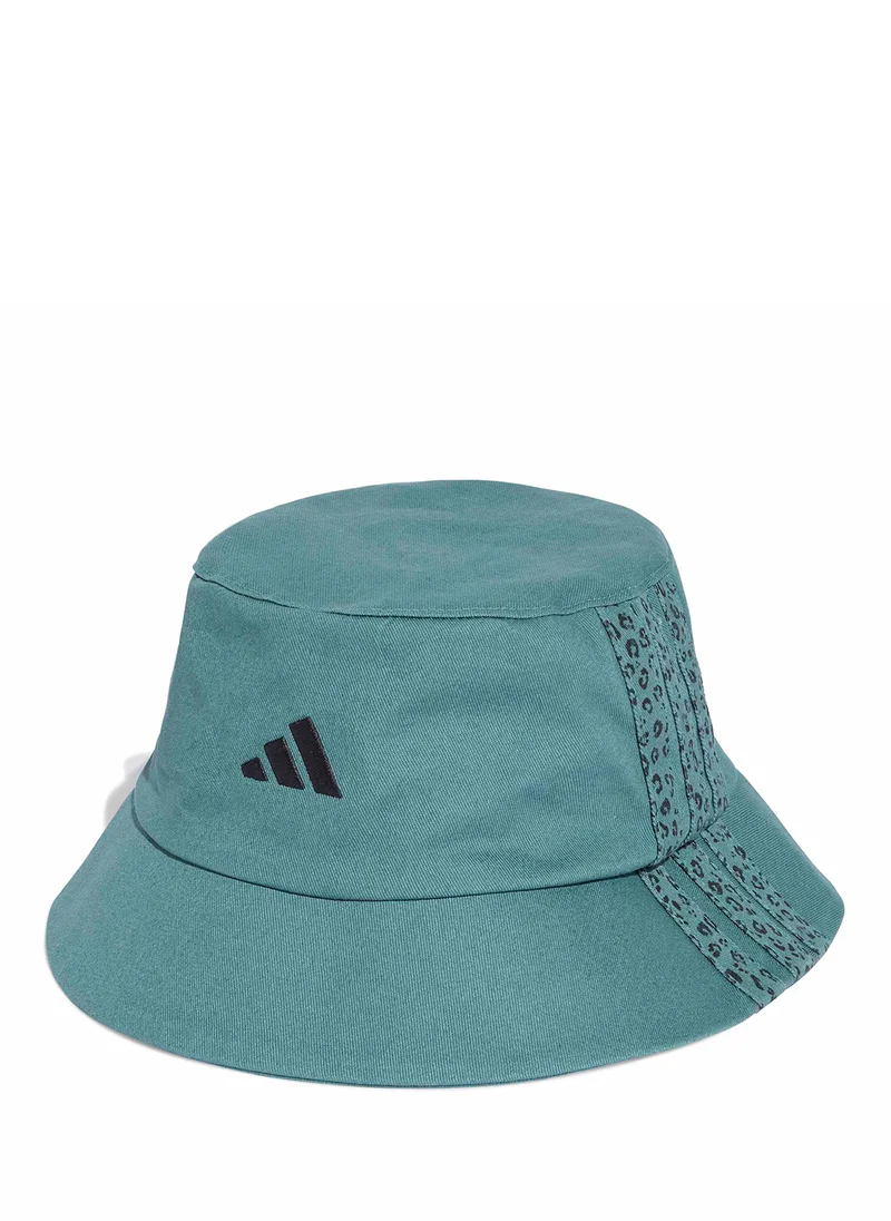 اديداس 3 Stripe Leopard Graphic Bucket Hat