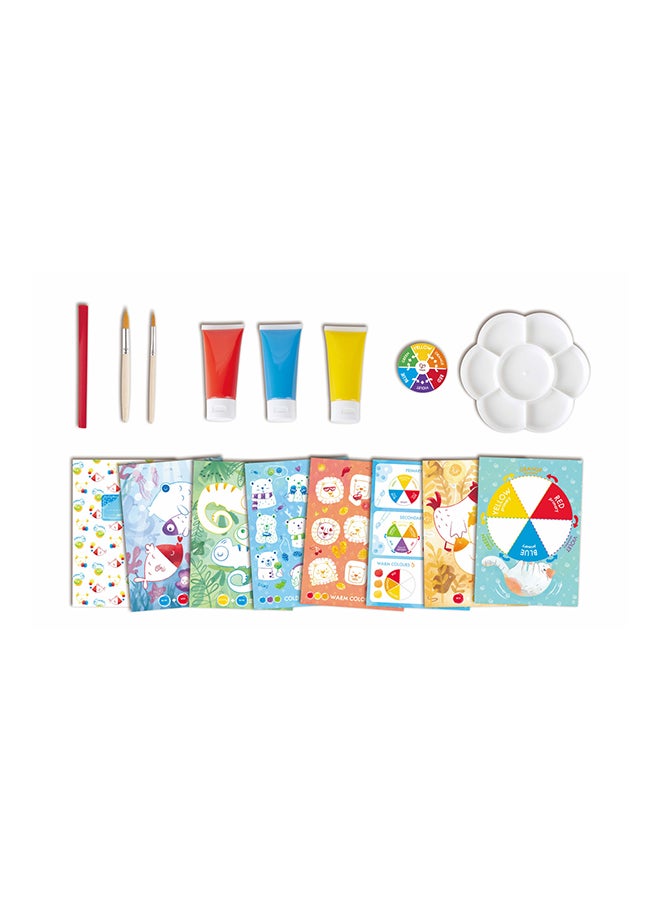 Hape Color Mix Painting - Activities and Art Supplies for Kids with Paint Set, Art Brushes, Paint Palette, Color Wheel, Binder Clip and A3 Activity Book - Art Kit for Ages 4 and Up| PerfeCountEasel Companion - Image 3