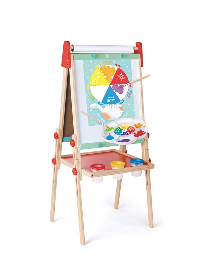 Hape Color Mix Painting - Activities and Art Supplies for Kids with Paint Set, Art Brushes, Paint Palette, Color Wheel, Binder Clip and A3 Activity Book - Art Kit for Ages 4 and Up| PerfeCountEasel Companion - Image 4