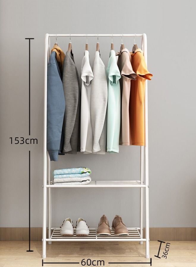 AGD Multi-Function Metal Triangle  Garment Rack White - Image 4