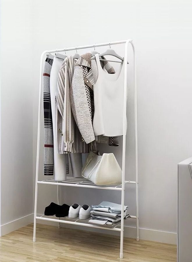 AGD Multi-Function Metal Triangle  Garment Rack White - Image 5