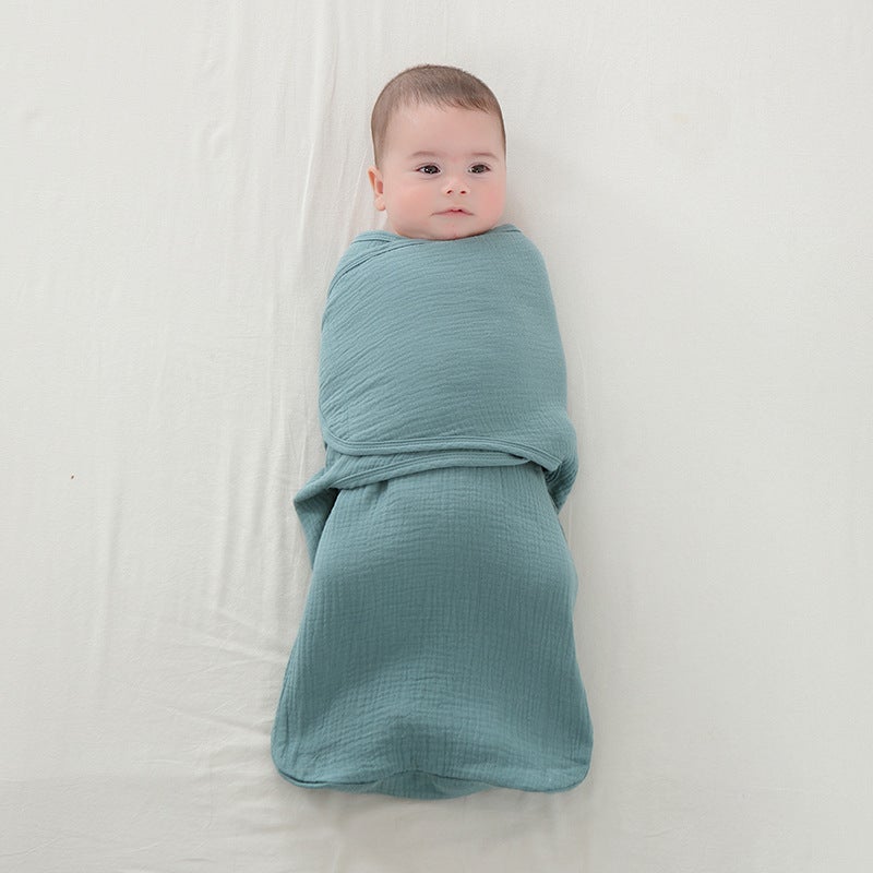 Newborn Baby Anti-Jumping Sleeping Bag Artifact Anti-kick Quilt Spring, Autumn and Winter Pure Cotton Gauze Swaddling Baby Wrap Towel Quilt - Image 3