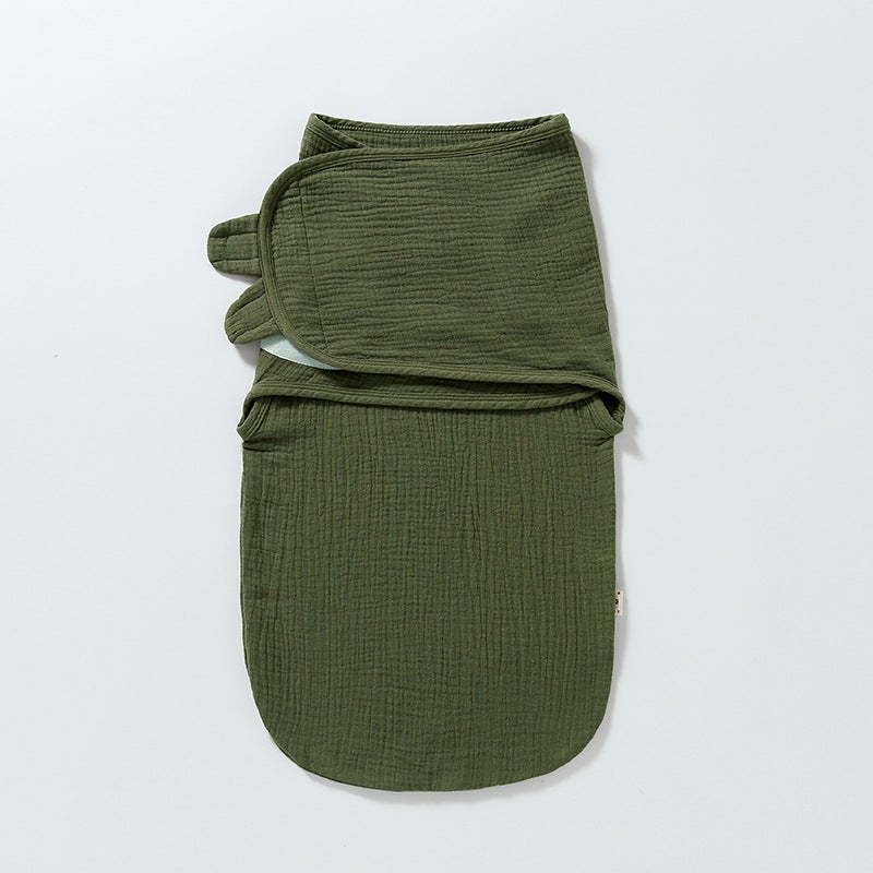Newborn Baby Anti-Jumping Sleeping Bag Artifact Anti-kick Quilt Spring, Autumn and Winter Pure Cotton Gauze Swaddling Baby Wrap Towel Quilt - Image 1