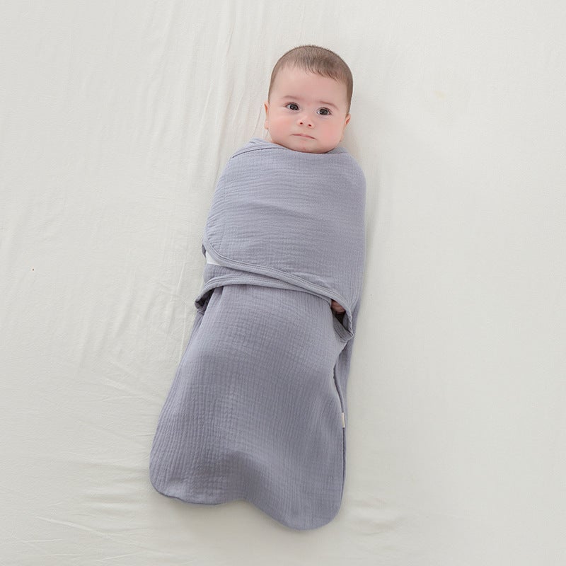 Newborn Baby Anti-Jumping Sleeping Bag Artifact Anti-kick Quilt Spring, Autumn and Winter Pure Cotton Gauze Swaddling Baby Wrap Towel Quilt - Image 5