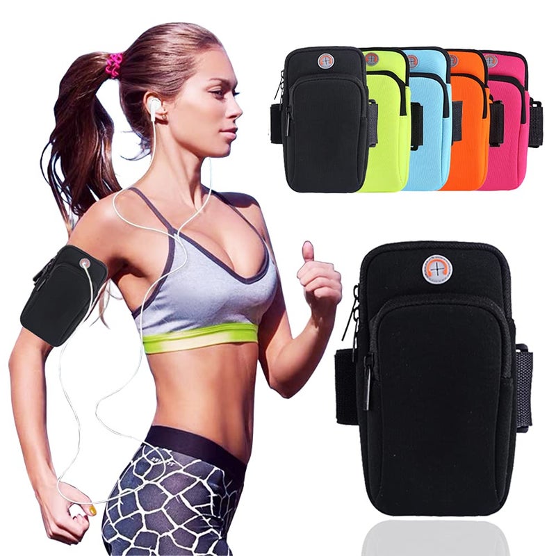 Sunkizzrs® Armband for Running - 6.8 Inch Waterproof Washable Mobile Holder Arm Band for Fitness Gym Outdoor Sports, Armband for iPhone/Vivo/Oppo/Samsung/Sony/Motorola/Xiaomi Redmi (Black) - Image 1