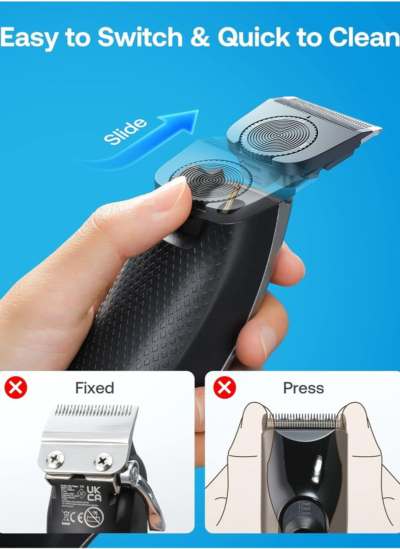 GLAKER Hair Clippers for Men  Cordless 2 in 1 Versatile Hair Trimmer with 10 Guards