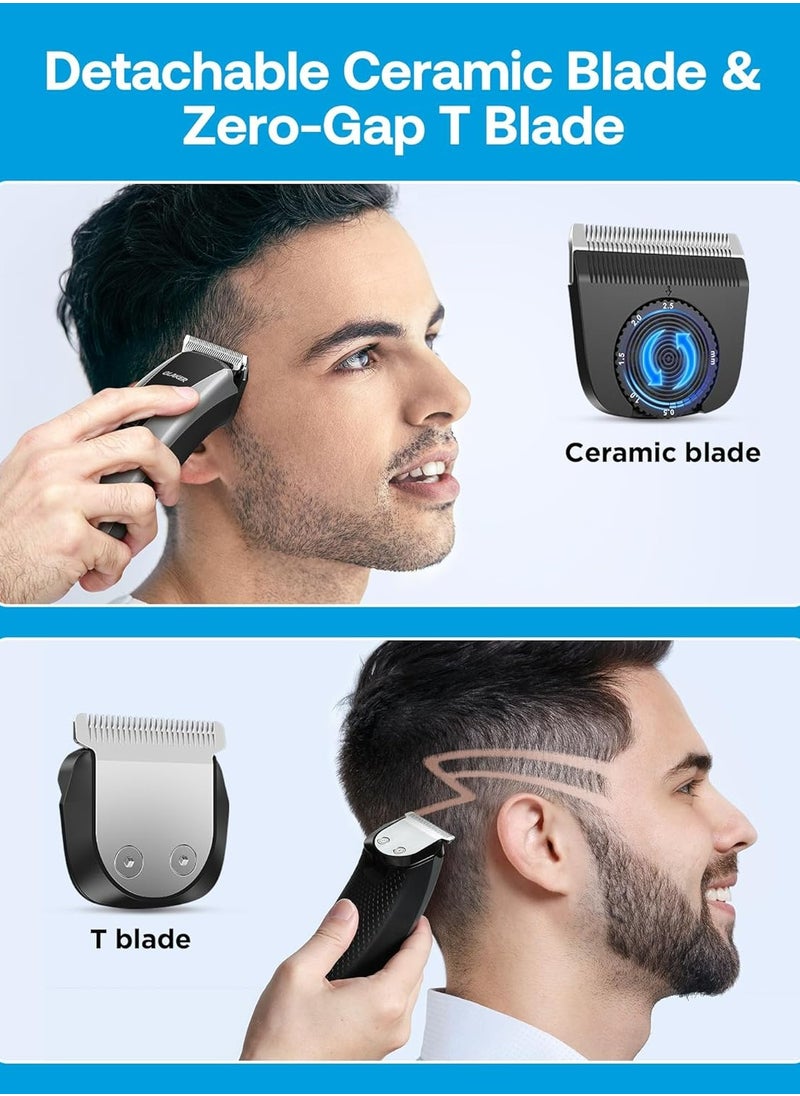 GLAKER Hair Clippers for Men  Cordless 2 in 1 Versatile Hair Trimmer with 10 Guards