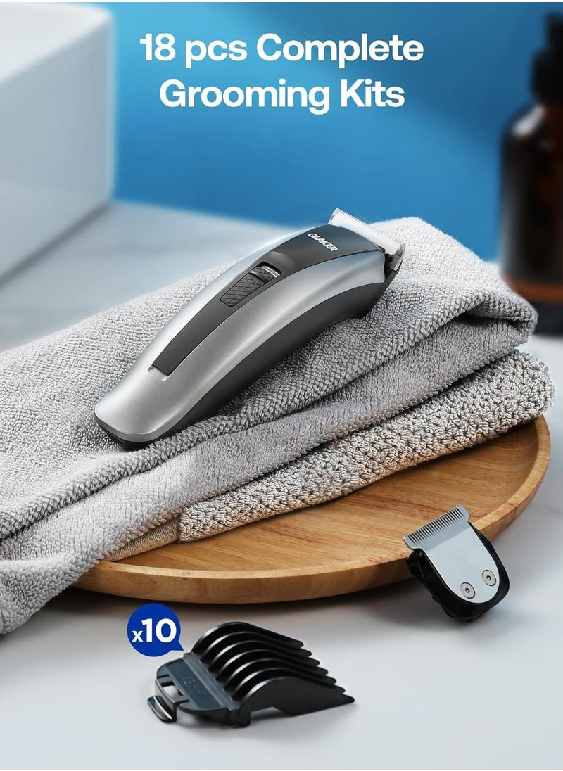 GLAKER Hair Clippers for Men  Cordless 2 in 1 Versatile Hair Trimmer with 10 Guards