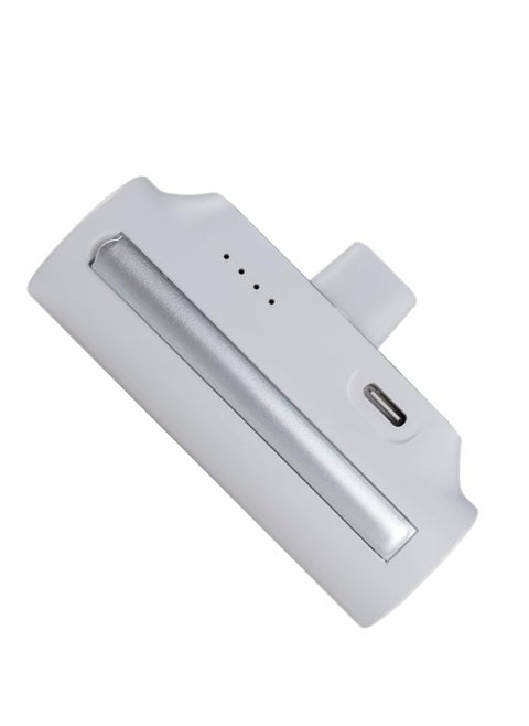 Benks Mini Portable Power Bank BP10 with Built-in USB-C Connector, 5,000mAh Foldable Kickstand Compact Charger for iPhone 15 Series, Samsung Galaxy S22/23/24 Series, Huawei, iPad Pro/Air, AirPods, and more White