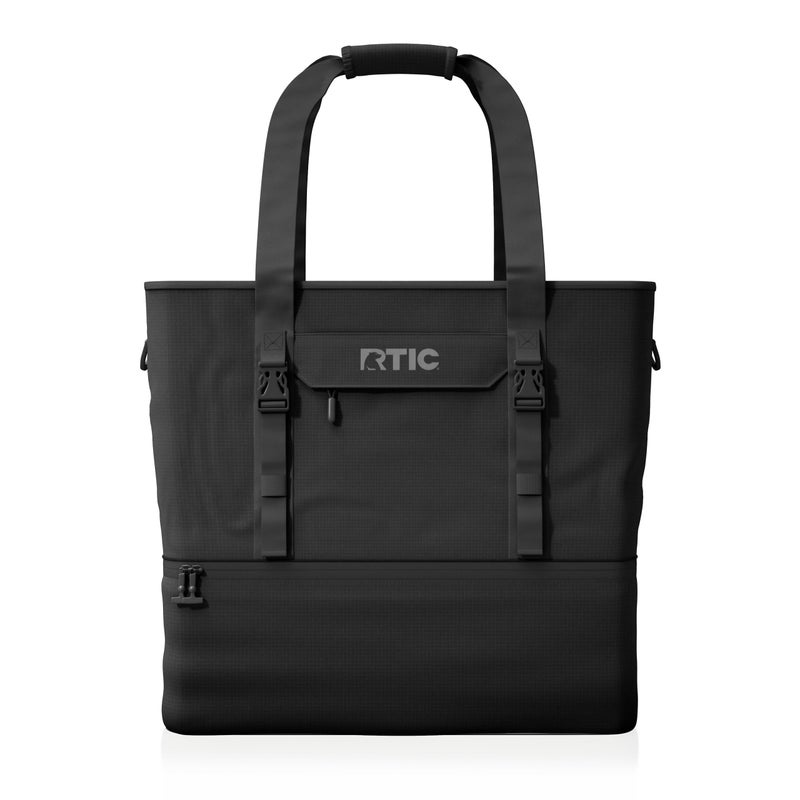 RTIC 2in1 Chillout Bag Soft Insulated Cooler Tote Portable for Lunch Beach Travel Drink Beverage Car Camping Picnic 24Can Capacity Black - Image 2