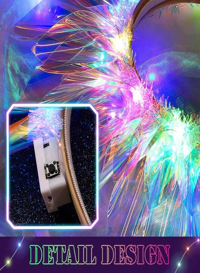 ACEDRE Light Up Headband LED Crown Rave Costume Hair Accessories for Women - Image 4