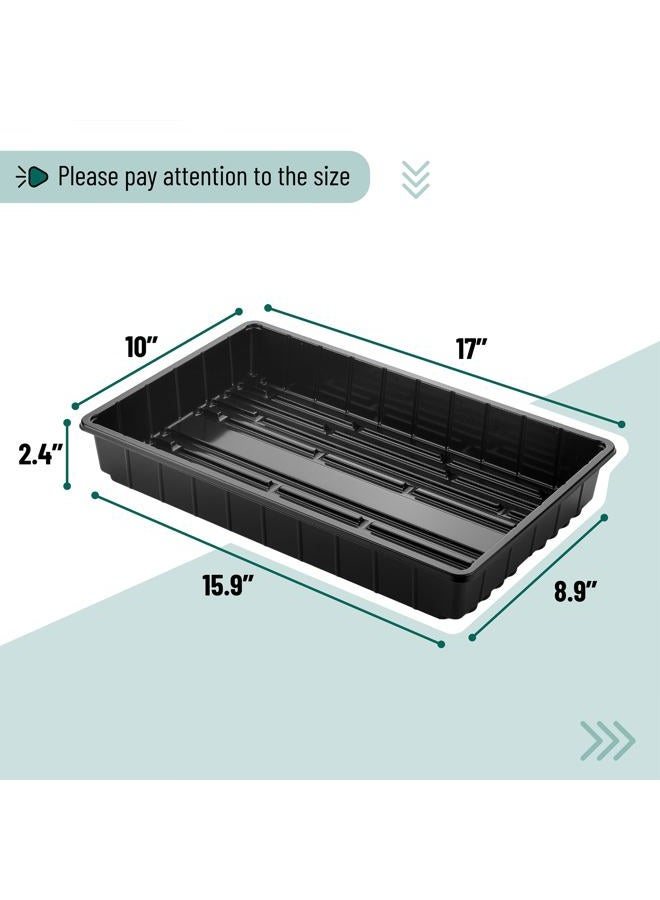 Mr. Pen Plastic Growing Trays, 10 Pack, Black, 17”x10”, Plant Tray, Seed Tray, Seedling Tray, Propagation Tray, Plant Trays for Seedlings, Seedling Starter Trays, Microgreens Growing Trays - Image 3