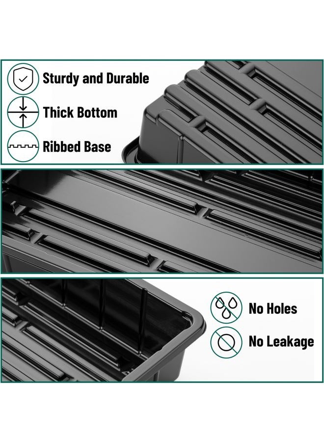 Mr. Pen Plastic Growing Trays, 10 Pack, Black, 17”x10”, Plant Tray, Seed Tray, Seedling Tray, Propagation Tray, Plant Trays for Seedlings, Seedling Starter Trays, Microgreens Growing Trays - Image 4