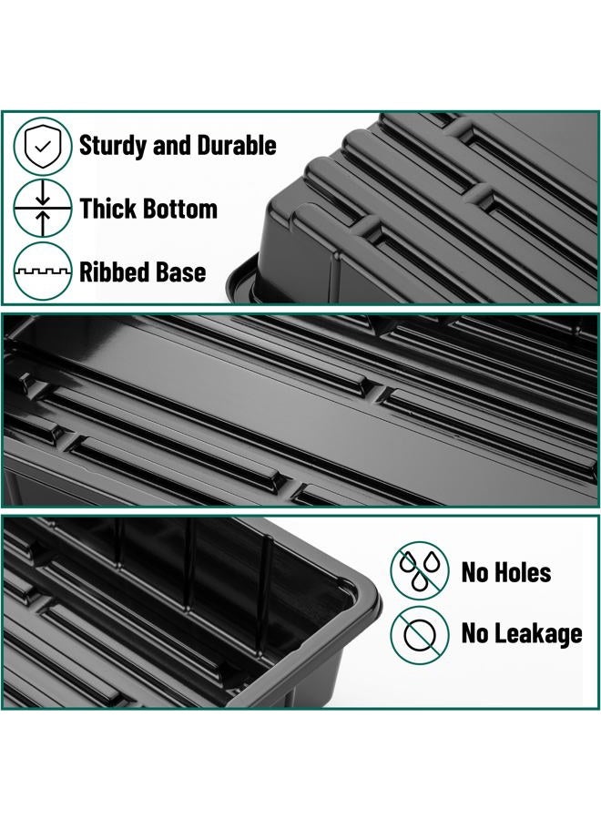 Mr. Pen Plastic Growing Trays, 10 Pack, Black, 17”x10”, Plant Tray, Seed Tray, Seedling Tray, Propagation Tray, Plant Trays for Seedlings, Seedling Starter Trays, Microgreens Growing Trays - Image 5