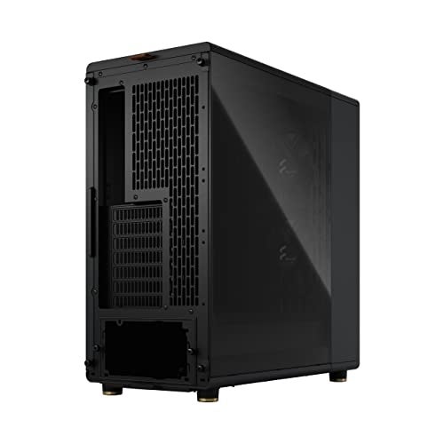 Fractal Design North Charcoal Black Tempered Glass Dark - Genuine Walnut Wood Front - Glass Side Panel - Two 140mm Aspect PWM Fans Included - Type C USB - ATX Airflow Mid Tower PC Gaming Case - Image 2
