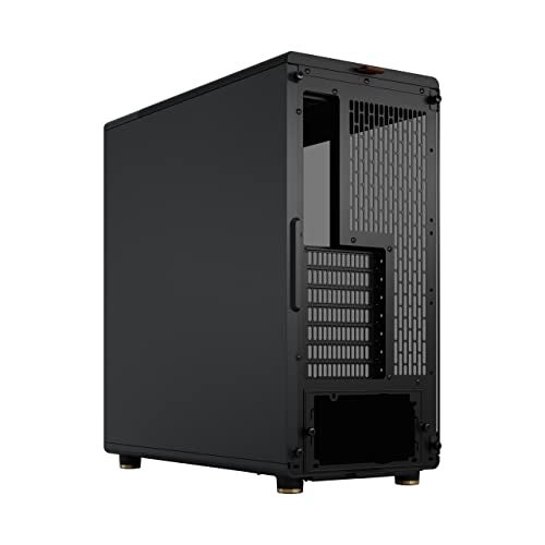 Fractal Design North Charcoal Black Tempered Glass Dark - Genuine Walnut Wood Front - Glass Side Panel - Two 140mm Aspect PWM Fans Included - Type C USB - ATX Airflow Mid Tower PC Gaming Case - Image 3