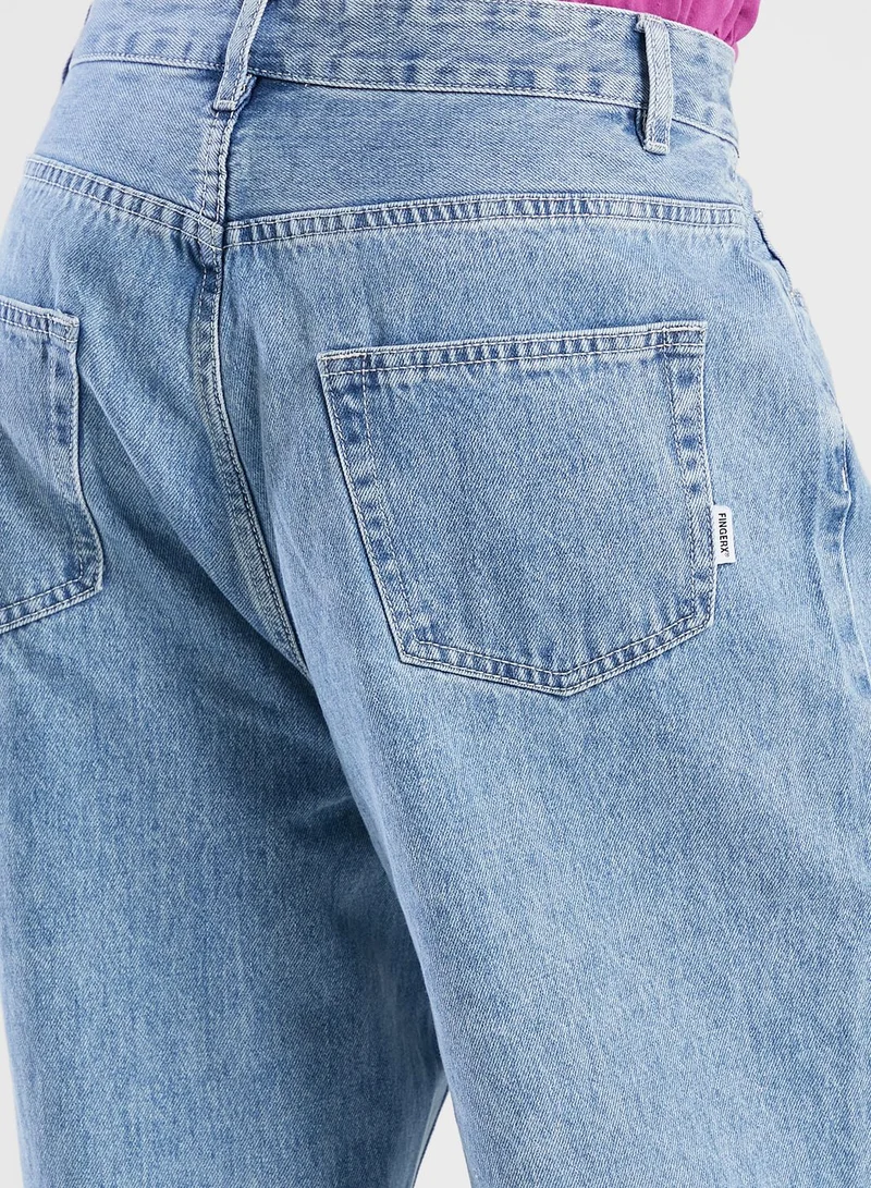FINGERCROXX Straight Cut Jeans