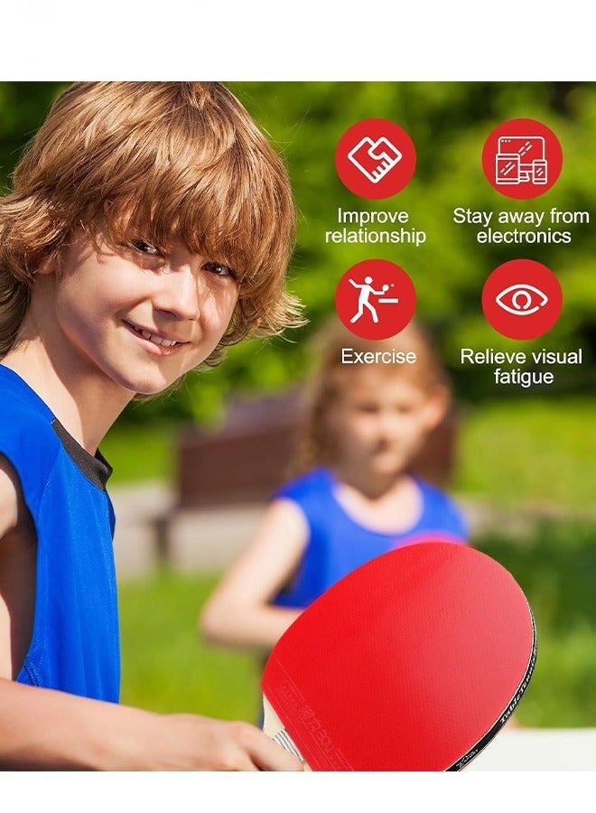 Arabest Ping Pong Paddles Set High-Performance Table Tennis Paddle with Premium Ping Pong Balls With Storage Case 2 Players Table Tennis Racket Set For Indoor & Outdoor Games - Image 4