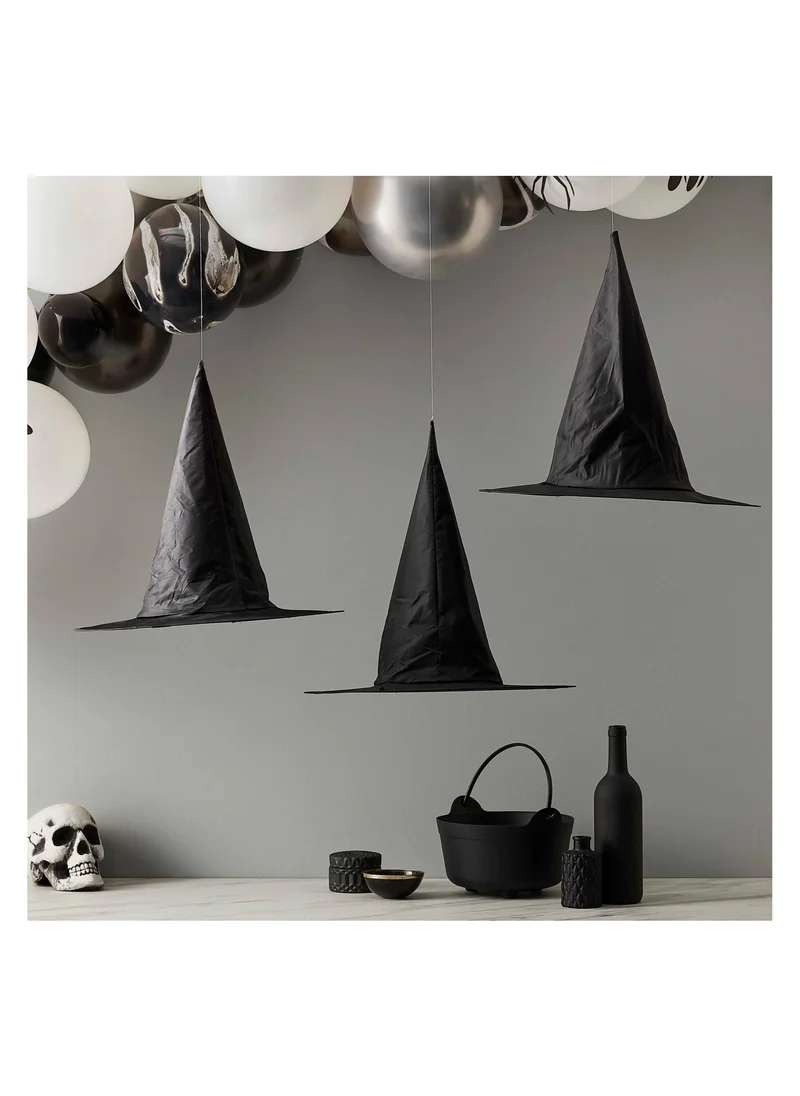 Ginger Ray Halloween Hanging Witches Hats Pack of 3