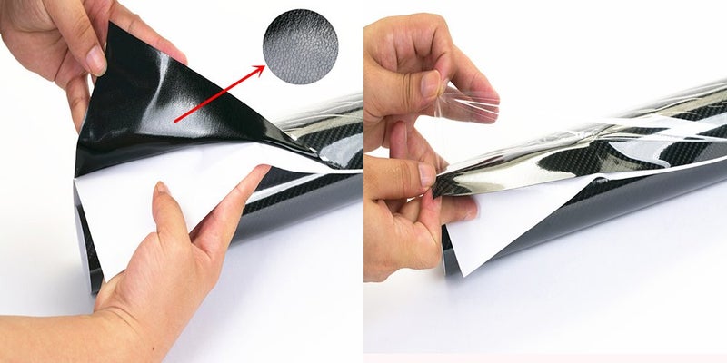 LZLRUN 5D High Gloss Carbon Fiber Vinyl Wrap - Outdoor Rated for Automotive Use - 1.5ft x 5ft Knife + Hand Tool - Image 4