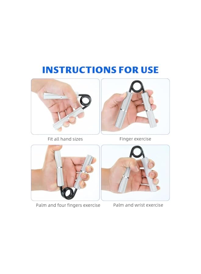 S-TOP Grip Strengthener 250LB, Heavy-Duty Aluminum Alloy Metal Spring Gym Hand Grip for Grip and Forearm Strength Training, Textured Anti-Slip Handles, Wrist Exercise Equipment - Image 4