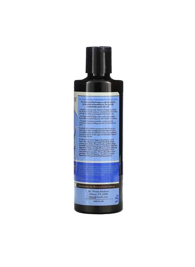 Dr. Woods Peppermint Castile Soap with Fair Trade Shea Butter 8 fl oz 236 ml  - Image 2