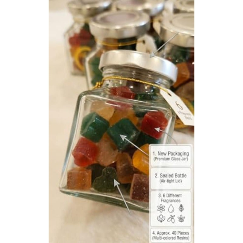 Mustaka Bakhoor Incense discovery jar 6 different mix fragnance Premium Handmade Arabian Resin Lasting Fragrance - Image 5