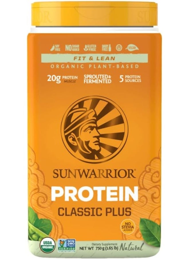 Sunwarrior - Classic Plus, Vegan Protein Powder With Peas & Brown Rice, Raw Organic Plant Based Protein - Image 1
