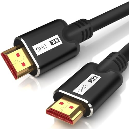 KOMGILK 8K HDMI Cable 5FT, High Speed 48Gbps HD Shielded Cord, Supports 8K@60Hz, 4K@120Hz in-Wall CL3 Rated HDMI 2.1 Cord, Compatible with Roku TV/Laptop/PC/HDTV and More - Image 1
