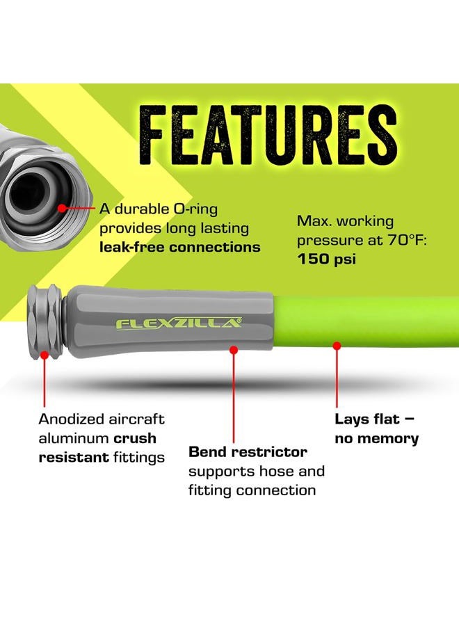 Flexzilla Garden Lead-in Hose, 5/8 in. x 15 ft., Heavy Duty, Lightweight, Drinking Water Safe - HFZG515YW-E - Image 4