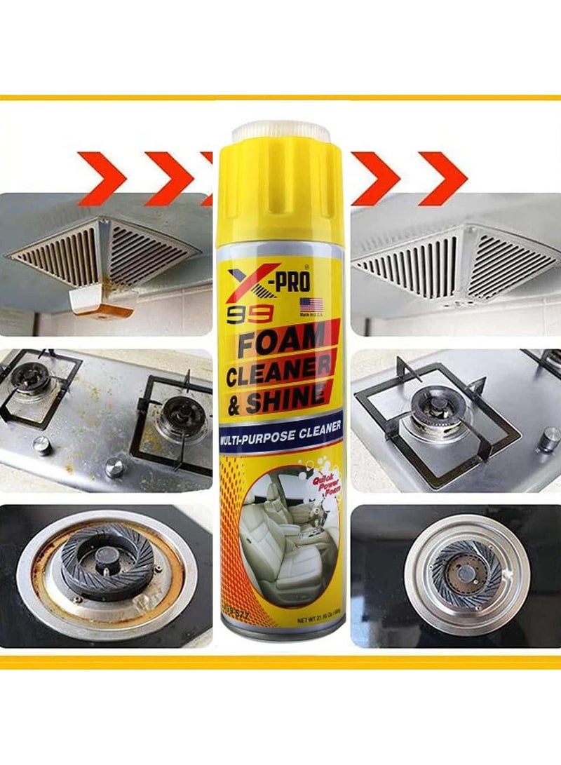X-Pro Multi-Purpose Foam Cleaner & Shine – 600g | All-in-One Interior Restorer for Cars & Home | UV Protection | Effortlessly Removes Dirt & Grime - Image 5