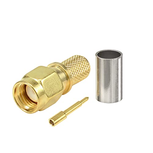 Eightwood 10pcs SMA Male Plug Crimp RF Connector Straight for LMR240 RG8X Coax Cable 50 ohm - Image 3