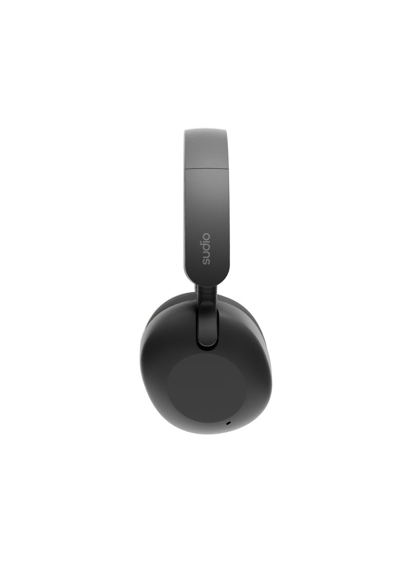 Sudio - Sudio K2 Wireless Headphones with Bluetooth 5.3, Hybrid ANC, Built-in Microphones, 60h Playtime, USB-C Charging (Black) - Image 1
