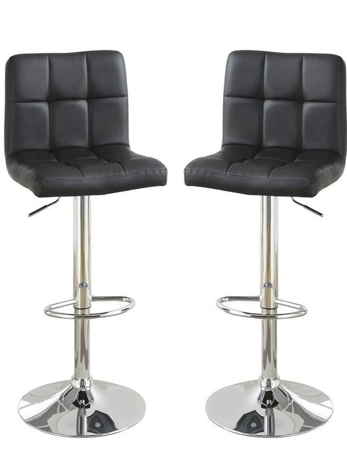 GoldenLike Bar Stool with Footrest,Pu Leather Swivel Barstools,Height Adjustable Bar Stool Chairs,Morden Kitchen Chair with Backrest,Counter Height Chairs Island Chair for Pub Kitchen(Set of 2)  - Image 5