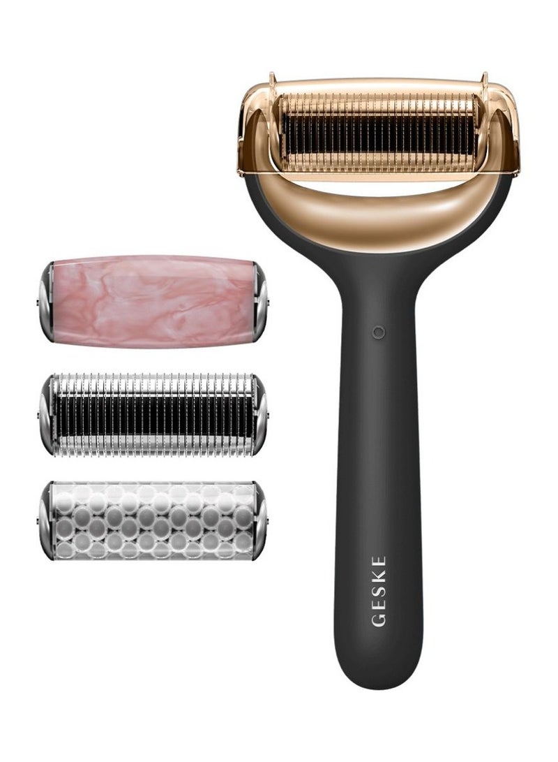 Geske MicroNeedle Face and Body Roller 9 in 1 SmartAppGuided Gray 1unit - Image 1