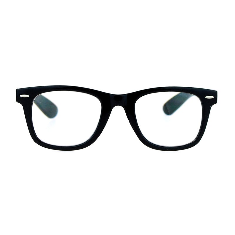 SA106 Retro Horn Rim Multi 3 Focus Progressive Reading Glasses Black 10