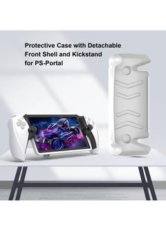 SYOSI Full Protective Case Compatible with Playstation Portal Remote Player, PS5 Portal Case with Detachable Front Shell Cover, Back Cover Case (Built-in Kickstand) for Ps Portal Accessories (White)  - Image 5