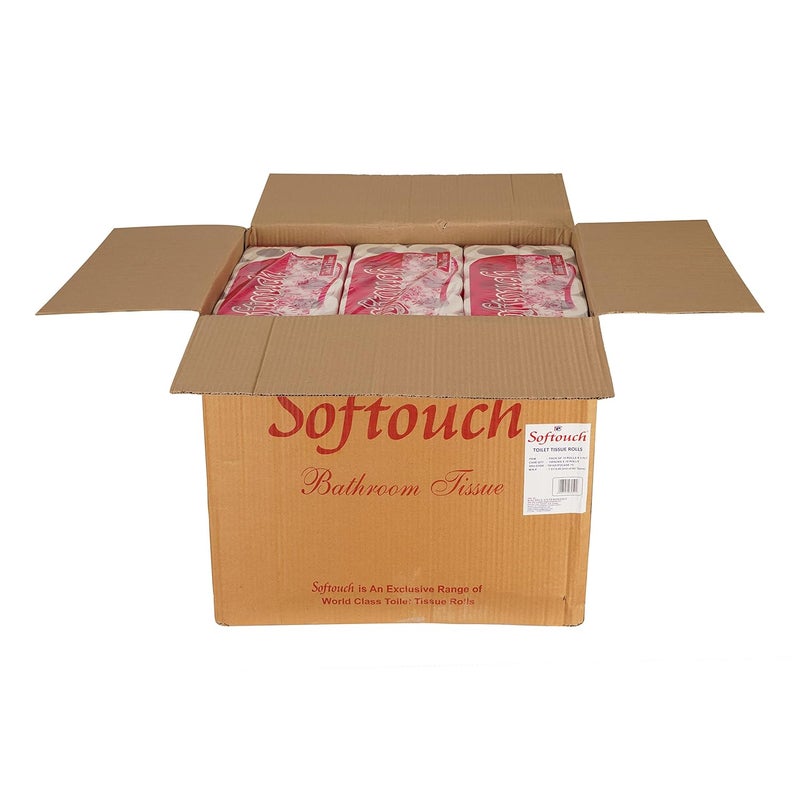 Softouch 2 Ply Toilet Paper Tissue Roll - 15 Packets (10 Rolls Per Packet) | Ultra Soft & Strong | Hygienic & Absorbent | 150 Rolls Total - Image 2