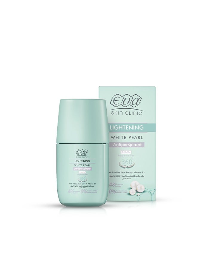 Eva Skin Clinic White Pearl Roll On Antiperspirant For Toning & Minimizing Hair Without Fragrance 60 Gm