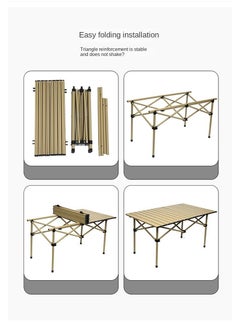 Y&D 3-Piece Outdoor Picnic Camping Portable Folding Table And Chair Set Portable Camping Tables And Chairs Picnic Table Chair Fishing Folding Small Bench Outdoor Maza  - Image 2