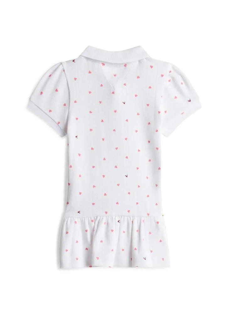 TOMMY HILFIGER Kids Pointelle Hearts Polo Dress