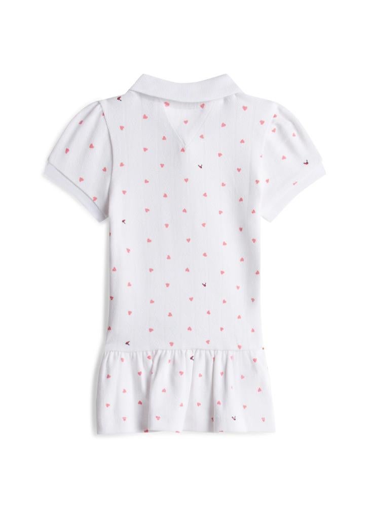 TOMMY HILFIGER Heart Print Pointelle Polo Dress - Image 2