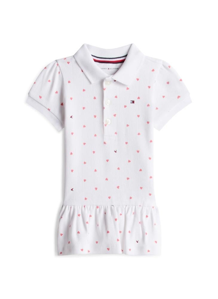 TOMMY HILFIGER Heart Print Pointelle Polo Dress - Image 1
