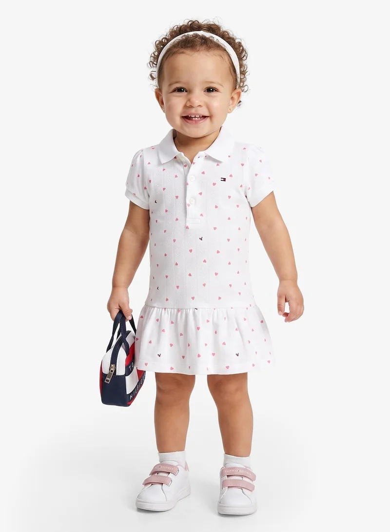 Tommy Hilfiger Heart Print Pointelle Polo Dress