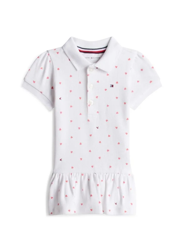 Tommy Hilfiger Heart Print Pointelle Polo Dress